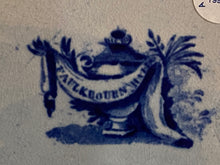 Load image into Gallery viewer, Historical Staffordshire Blue 4 Medallion Plate Faulksborne Hall Erie Canal