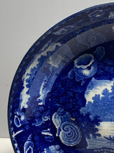 Load image into Gallery viewer, Historical Staffordshire Blue Large Shallow Bowl Wadsworth Tower Connecticut