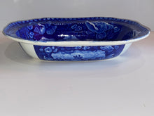 Load image into Gallery viewer, Historical Staffordshire Blue Large Vegetable Dish View of Dublin Scarce 1825