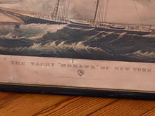 Load image into Gallery viewer, Original Currier & Ives Large Folio Print The Yacht Mohawk Of New York