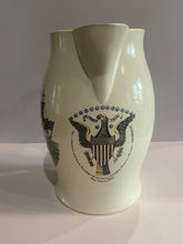 Load image into Gallery viewer, Staffordshire Creamware Liverpool Pitcher Proscribed Patriots with Jefferson Eagle and Ship