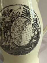 Load image into Gallery viewer, Staffordshire Creamware Liverpool Pitcher Map of East Coast Warren Poem