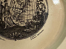 Load image into Gallery viewer, Staffordshire Creamware Liverpool Plate Map Of The East Coast Ca. 1800 Franklin