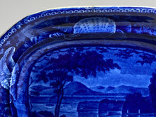 Load image into Gallery viewer, Historical Staffordshire Blue Platter Catskill Mountains Hudson River by Wood 1825