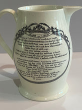 Load image into Gallery viewer, Staffordshire Creamware John Adams and Liberty Poem American Ship