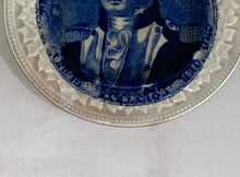 Load image into Gallery viewer, Historical Staffordshire Lafayette Our Nations Guest Rare Cup Plate Blue Transfer