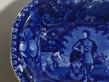Load image into Gallery viewer, Historical Staffordshire Blue Peace And Plenty Vegetable Dish Eagle Clews 1825