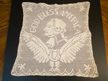Load image into Gallery viewer, Centennial Embroidered Lace George Washington God Bless America Handkerchief