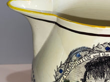 Load image into Gallery viewer, Staffordshire Creamware Liverpool Pitcher Proscribed Patriots American Ship And Jefferson Eagle