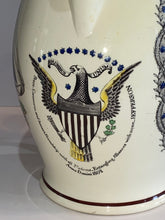 Load image into Gallery viewer, Staffordshire Creamware Liverpool Pitcher Proscribed Patriots American Ship And Jefferson Eagle