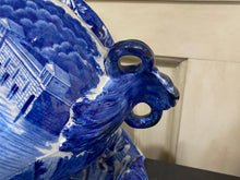 Load image into Gallery viewer, Historical Staffordshire Blue Soup Tureen Fairmount Near Philadelphia Ca. 1825