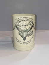 Load image into Gallery viewer, Staffordshire Creamware Liverpool Tankard Arms Of The United States Eagle Mug