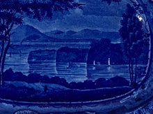 Load image into Gallery viewer, Historical Staffordshire Blue Small Platter Catskill Mountains Hudson River Ca. 1825