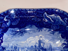 Load image into Gallery viewer, Historical Staffordshire Blue Large Vegetable Dish View of Dublin Scarce 1825