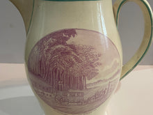 Load image into Gallery viewer, Staffordshire Creamware Liverpool Pitcher A View on The Hudson River and American Stage Wagon Scene Ca. 1800 Rare
