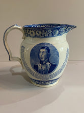 Load image into Gallery viewer, Historical Staffordshire General Lafayette Welcome to Land of Liberty Pitcher