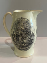 Load image into Gallery viewer, Staffordshire Creamware Liverpool Pitcher Slave Ship “Nabby” Washington Memorial Chain of States