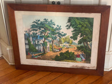 Load image into Gallery viewer, Original Currier & Ives Type Print A Home In The Country Summer By Kelly