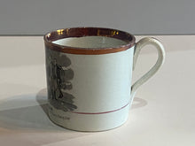 Load image into Gallery viewer, Historical Staffordshire Childrens Mug Cornwallis Surrendering Sword at Yorktown Va.