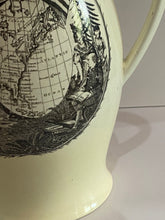 Load image into Gallery viewer, Staffordshire Creamware Liverpool Pitcher Map of East Coast Warren Poem