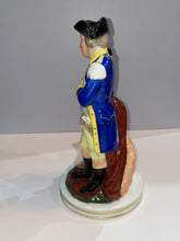 Load image into Gallery viewer, Gilt and Polychrome Decorated Porcelain Statue of George Washington