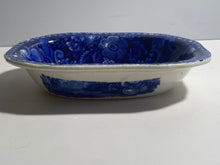 Load image into Gallery viewer, Historical Staffordshire Blue Peace And Plenty Vegetable Dish Eagle Clews 1825