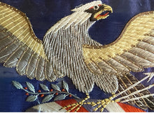 Load image into Gallery viewer, Antique Japanese Silk Embroidery Navy Memorabilia Eagle Sailor U.S.S. Concord