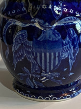 Load image into Gallery viewer, Historical Staffordshire Blue Seal of the United States Large Pitcher