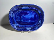 Load image into Gallery viewer, Historical Staffordshire Blue Platter Catskill Mountains Hudson River by Wood 1825