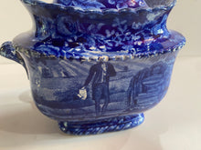 Load image into Gallery viewer, Historical Staffordshire Sugar Bowl Washington With Scroll in Hand at His Own Tomb