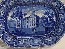 Load image into Gallery viewer, Historical Staffordshire Blue Small Platter Court House Boston