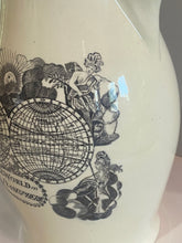 Load image into Gallery viewer, Staffordshire Creamware Liverpool Pitcher World In Planisphere Virtue and Valour Washington