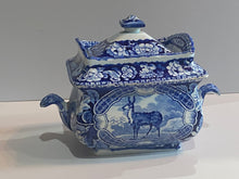 Load image into Gallery viewer, Historical Staffordshire Quadruped Sugar Bowl Tibetan Musket Deer 1825