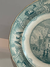 Load image into Gallery viewer, Historical Staffordshire New York City Fire Plate Ruins Merchants Exchange Ca. 1835