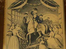 Load image into Gallery viewer, Original N. Currier Print Washington’s Reception By The Ladies Trenton NJ