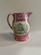Load image into Gallery viewer, Historical War of 1812 Splash Luster Pitcher With Pike And Hull Ca. 1815
