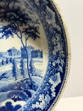 Load image into Gallery viewer, Historical Staffordshire Blue Boston State House Shallow Bowl Ca. 1825