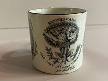 Load image into Gallery viewer, Staffordshire Pearlware Washington and Lafayette Republicans Childs Mug