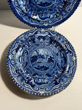 Load image into Gallery viewer, Staffordshire Blue Transfer Antelope Quadrupeds Plate Ca. 1825
