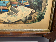 Load image into Gallery viewer, Original Currier Ives God Bless Our School Print Reward Of Merit
