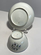 Load image into Gallery viewer, Staffordshire Pearlware Cup And Saucer Floral Sprig Leeds Ca. 1820