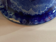 Load image into Gallery viewer, Historical Staffordshire Blue Wadsworth Tower Custard Cup