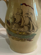 Load image into Gallery viewer, Staffordshire Creamware Liverpool Pitcher American Milita And Ship Ca. 1800