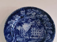 Load image into Gallery viewer, Historical Staffordshire Blue Copy Hand Painted Cup Plate Mitchell and Freemans Cybis 1950’s