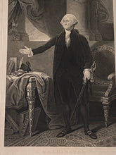 Load image into Gallery viewer, Large Folio 19th Century Engraving Of George Washington President Gilbert Stuart
