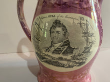 Load image into Gallery viewer, Historical War of 1812 Splash Luster Pitcher With Pike And Hull Ca. 1815