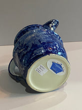 Load image into Gallery viewer, Historical Staffordshire Blue Small Pitcher Navel Hero’s Pattern Rare Form 1825