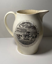 Load image into Gallery viewer, Staffordshire Creamware Liverpool Pitcher With Commodore Preble Eagle