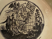Load image into Gallery viewer, Staffordshire Creamware Liverpool Plate Map Of The East Coast Ca. 1800 Franklin