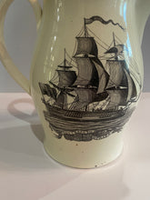 Load image into Gallery viewer, Staffordshire Creamware Liverpool Pitcher Map of East Coast Success To Trade American Ship